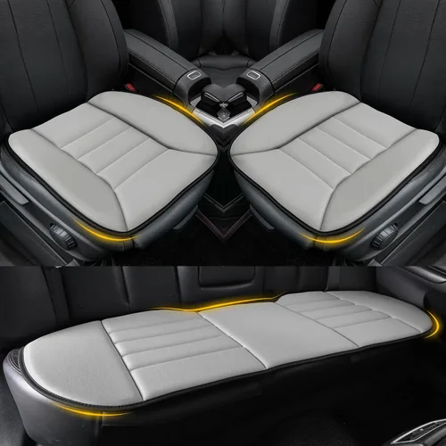 Vista 16 de kingphenix Cojín de asiento de coche con espuma viscoelástica de 1.2 pulgadas, cojín de asiento para coche y silla de oficina (negro)