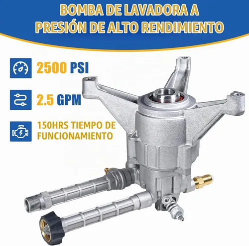 Vista 2 de TOOLCY Bomba de lavado a presión vertical de eje de 7/8 pulgadas, 2500 PSI 2.5 GPM Kit de bomba de repuesto de entrada y salida frontal
