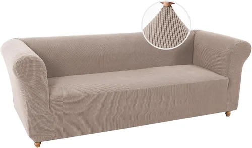 Vista 17 de Turquoize Funda elástica para silla estilo Chesterfield para sala de estar, 1 pieza, funda de sofá suave y antideslizante con tela jacquard gruesa