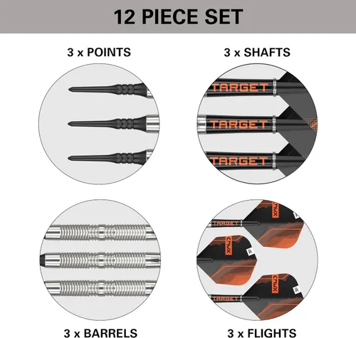 Vista 5 de Target Juego de dardos Crux 11 21G 90% tungsteno punta suave