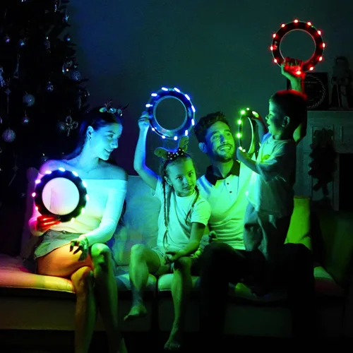 Vista 7 de TOSY Flying Ring - 36 RGB Multicolor or 12 Monocolor LEDs, Super Bright, Lost Mode, Auto Light Up, Camping Essentials for Kid/Teen/Boy/Girl, Safe &