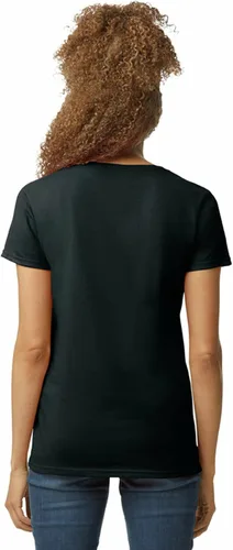 Vista 3 de Gildan - Camiseta para mujer con cuello en V de algodón pesado, paquete con 2