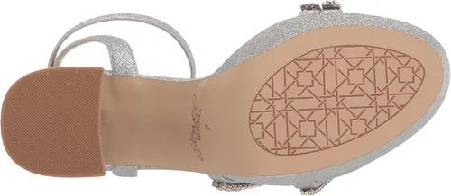 Vista 4 de Jewel Badgley Mischka Rochel - Tacón de plataforma con correas adornadas con piedras preciosas