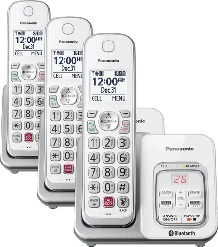 Vista 16 de Panasonic - Teléfono inalámbrico con contestador automático, Link2Cell Bluetooth para el hogar, asistente de voz y bloqueo avanzado de llamadas