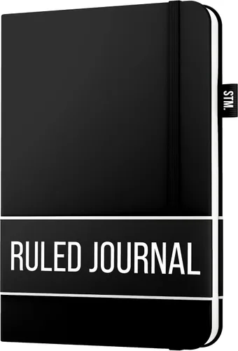 Vista 14 de Cuaderno rayado para escribir, 200 páginas, papel grueso de 4.23 oz/m² con notas adhesivas, lazo para bolígrafo, banda elástica, tapa dura de cuero