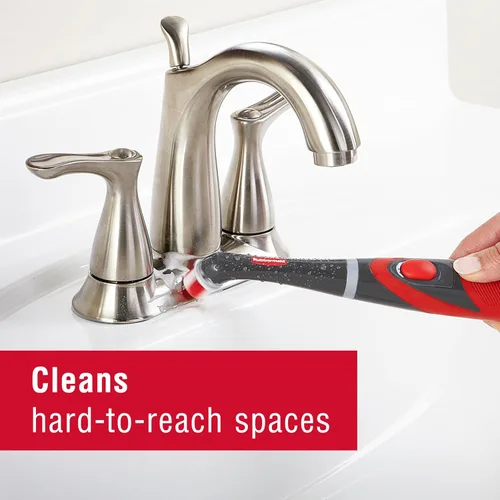Vista 5 de Cepillo de limpieza Rubbermaid Reveal Power Scrubber con cabezal multiusos, cepillo de limpieza eléctrico inalámbrico con batería, resistente al