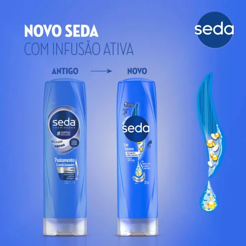 Vista 7 de Linha Liso Extremo Seda - Condicionador 11 fl oz - (Seda Extreme Straight Collection - Acondicionador 11 fl oz)