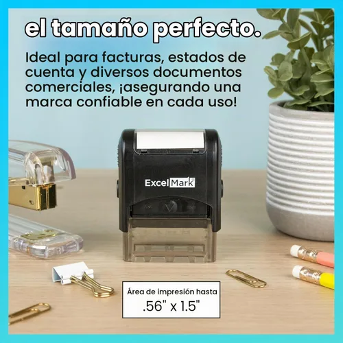 Vista 2 de ExcelMark Sello autoentintado de copia A1539 - Tinta roja