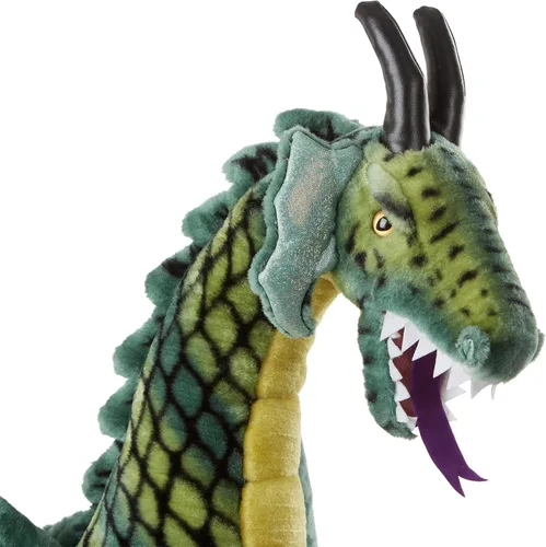 Vista 4 de Melissa & Doug Peluche realista de dragón gigante alado (36 x 40.5 x 16 pulgadas)