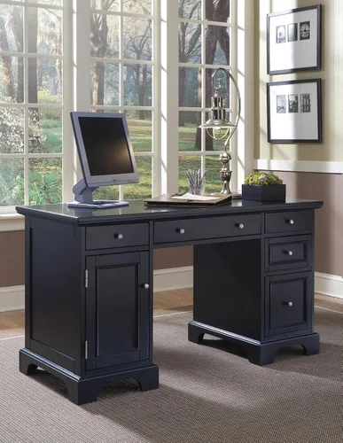 Vista 2 de Homestyles Escritorio de pedestal negro Bedford