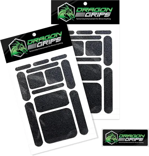 Vista 10 de Dragon Grips 13 piezas de cinta de agarre de goma rectangular, pegatinas de agarre gomosas para estuche de teléfono, mouse, pistola, herramientas
