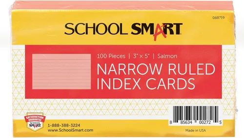 Vista 11 de School Smart Tarjetas de índice con rayas, 3 x 5 pulgadas, colores surtidos, paquete de 100