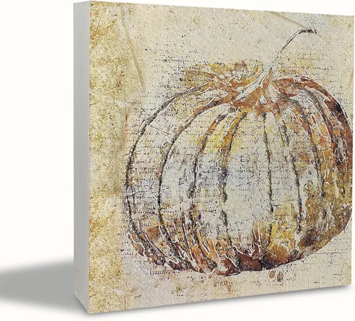 Vista 6 de KEUSPI Letreros de otoño para decoración del hogar, decoración de otoño, placa de madera de granja, decoración de escritorio de otoño, decoración