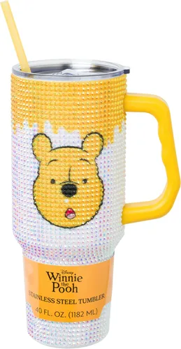 Vista 31 de Silver Buffalo Adventure Time With BMO - Vaso de acero inoxidable de doble pared con asa y pajilla, cabe en portavasos estándar, 40 onzas