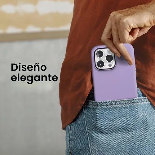 Vista 6 de OtterBox Serie Symmetry + Funda antimicrobiana con MagSafe para iPhone 14 Pro Max (solamente) - You Lilac IT (morado)