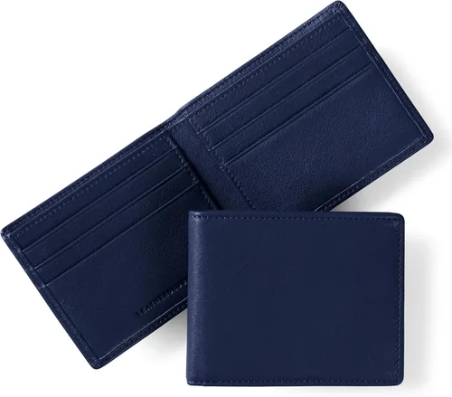 Vista 15 de Leatherology Cartera Bifold Delgada para Hombres – Cartera Delgada de Bolsillo Frontal con 6 Ranuras para Tarjetas, Compartimento para Billetes y 2