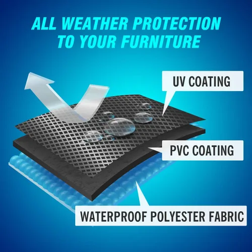 Vista 7 de Velway Funda para muebles de patio al aire libre, impermeable, rectangular, para mesa de patio, silla, sofá, 67 pulgadas de largo x 37 pulgadas