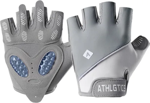 Vista 9 de Guantes de entrenamiento para mujeres y hombres, de gel de sílice semisólido, antideslizantes, guantes de levantamiento de pesas para mujeres