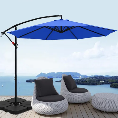 Vista 6 de ABCCANOPY - Sombrillas voladizas para terraza de 10 pies, color azul