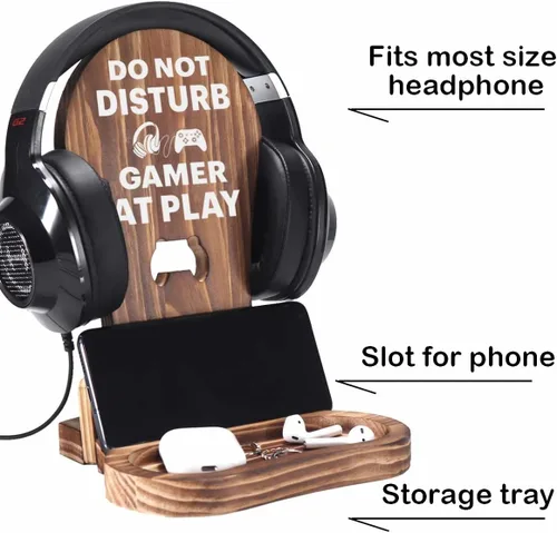 Vista 4 de El mejor regalo para adolescentes, niños y hombres, regalo para adolescentes y niños, soporte de auriculares para juegos, decoración de habitación