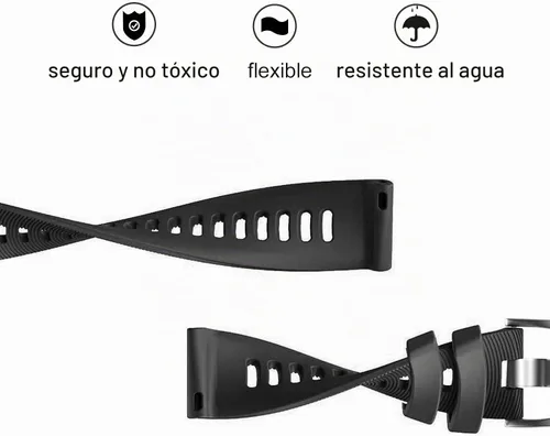 Vista 4 de ISABAKE - Correa de reloj de 0.787 in para Garmin Forerunner 245 645/Vivoactive 3/Venu Sq Negro