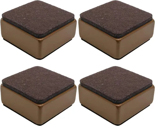 Vista 17 de Bonsicoky Elevadores de cama autoadhesivos para muebles, color negro, 4 piezas, redondos, 1/2" de alto Elevadores de mesa redondos, añade 1/2