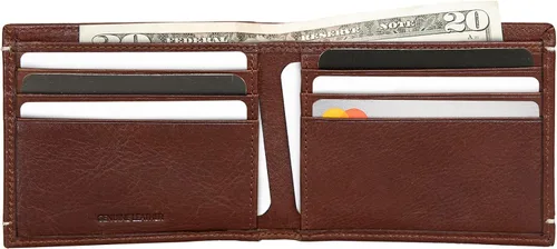 Vista 4 de Lucky Brand Men's Bifold Wallet ID Window Card Slots Genuine Leather Organization Durable Stylish