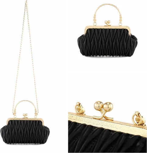 Vista 5 de Ayliss Bolso de noche para mujer, elegante bolso de hombro para novia, boda, fiesta, graduación, bolso formal