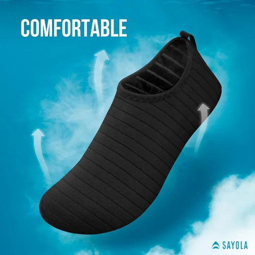 Vista 5 de Zapatos acuáticos para natación, playa, piscina, yoga y surf, con secado rápido, sensación descalza y estilo calcetín (SB001)