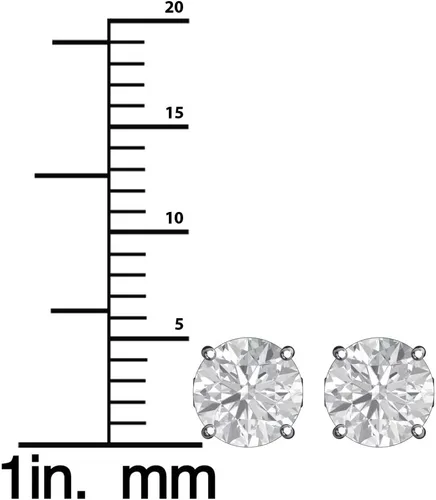 Vista 3 de Belinda Jewelz Aretes de piedra natal de regalo para mujer, aretes redondos de plata con circonita cúbica 925, clásicos, finos de 0.197in, gemas