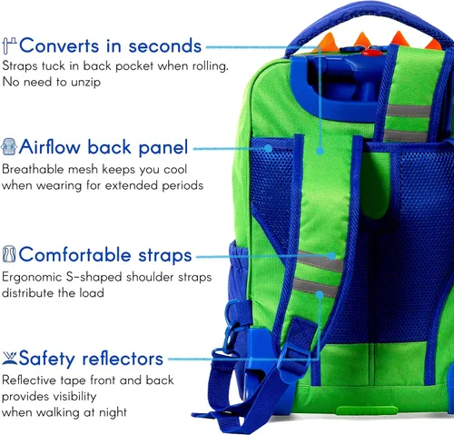 Vista 7 de TWISE Mochila de viaje para niños y niños pequeños