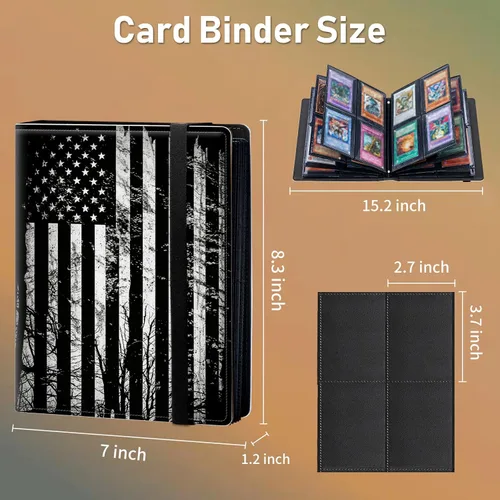 Vista 2 de Carpeta de tarjetas intercambiables, 4 bolsillos para tarjetas intercambiables, soporte para tarjetas de intercambio de tarjetas, bolsillos de doble
