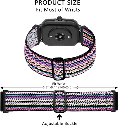 Vista 4 de Paquete de 4 correas elásticas para reloj compatibles con AMAZ FIT GTS/GTS2/GTS 3/GTS 2e/GTS 2 mini/GTS 4/GTR mini, correas de repuesto de nailon