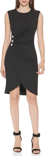 Vista 2 de Calvin Klein Vestido sin mangas con botones en la cintura para mujer