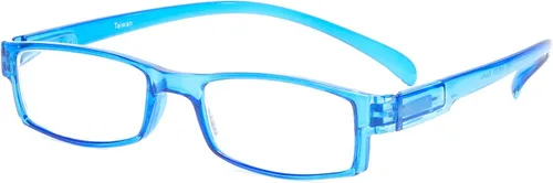 Vista 12 de Calabria 762 Gafas de lectura colgantes alrededor del cuello, lentes azules o transparentes, para hombres y mujeres, duraderos y modernos, patillas
