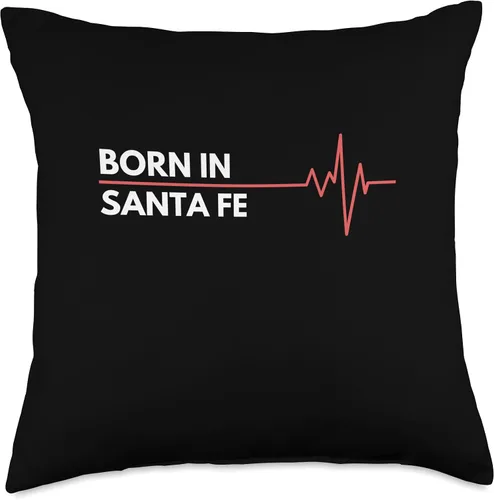 Vista 4 de Made In Santa Fe New Mexico Co. Inc. Made in Santa Fe New Mexico City of Birth Birthplace - Almohada de 16 x 16 pulgadas, multicolor
