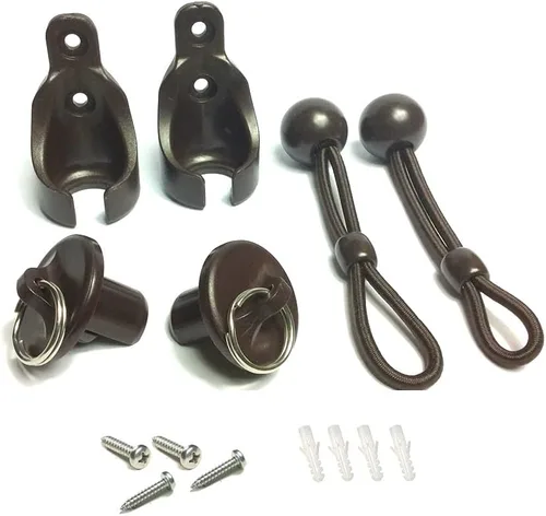 Vista 3 de Kit elástico, negro, resistente a la intemperie, para persianas enrollables exteriores Coolaroo