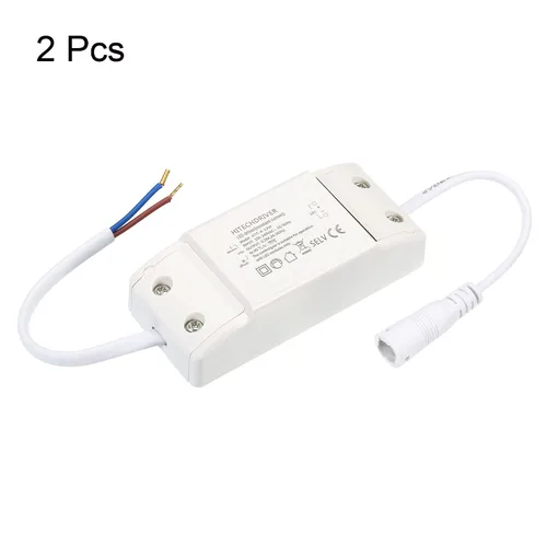 Vista 3 de PATIKIL 8-12W 280mA LED Driver, 2pcs AC 100-240V Salida 24-36V DC Conector hembra Constante corriente rectificador transformador fuente