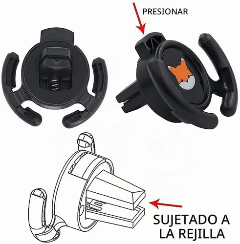 Vista 3 de Soporte de montaje de ventilación para automóvil, compatible con Popsocket, soporte de automóvil hecho para agarres de enchufe pop, soporte plegable