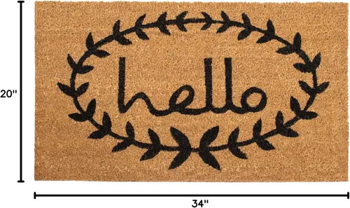 Vista 3 de Calloway Mills 121812034 Calico Hello Felpudo 20" x 34