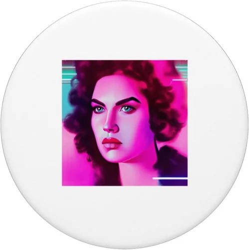 Vista 3 de Retrowave Synthwave 80s Design For The Eighties Music Lovers PopSockets Swappable PopGrip