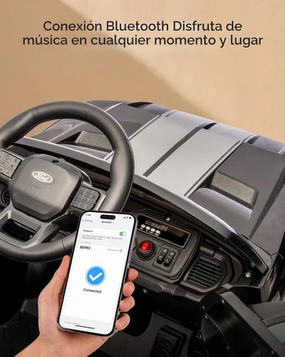 Vista 7 de Ford Shelby F-150 24V - Auto eléctrico para niños de 3 a 6 años Negro