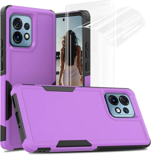 Vista 16 de Jeylly Funda para Motorola Edge Plus 2023 con protector de pantalla HD