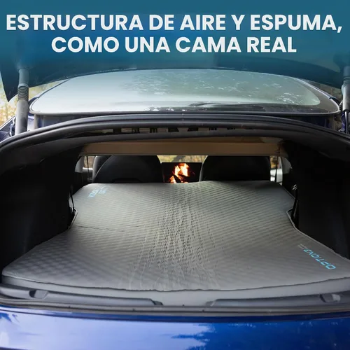 Vista 2 de Colchón de espuma autoinflable Lost Horizon para el modelo 3 Para Tesla Model 3, firmeza ajustable, 4.5" de grosor, almohadilla para dormir