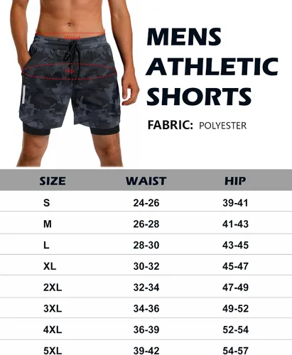 Vista 7 de Milin Naco Pantalones cortos de entrenamiento 2 en 1 para hombre con forro de 7 pulgadas, pantalones cortos de gimnasio para hombres, pantalones