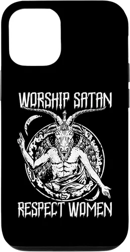 Vista 28 de Worship Satan Respect Women I Satanic Goat Head Case for iPhone 16