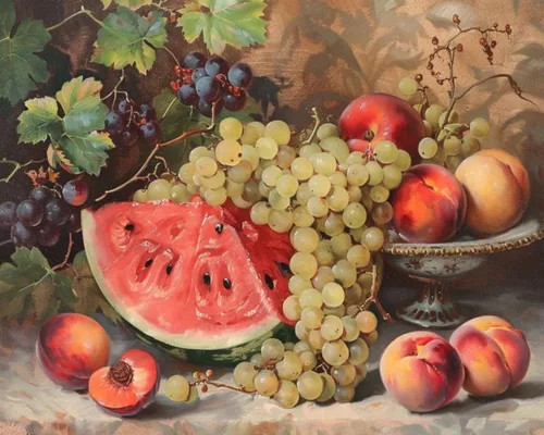 Vista 14 de Reloj de cocina de granja con limones, pintura al óleo por números, kit de pintura por números, lienzo de 16 x 20 pulgadas, pintura rústica, pintura