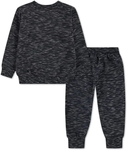 Vista 2 de Hurley Conjunto de 2 piezas unisex para bebé de sudadera suave con cuello redondo Cloud Slub Basic y pantalones deportivos Carbono
