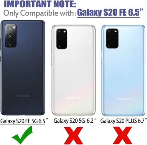 Vista 2 de Funda para Galaxy S20 FE (2020), Galaxy S20 FE 5G para niñas y mujeres, a prueba de golpes, transparente, suave, flexible, TPU delgada, funda