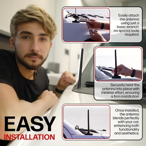 Vista 5 de AntennaMastsRus - Antenas compatibles con GMC Sierra 150 2009-2020 - Antena de repuesto, Negro